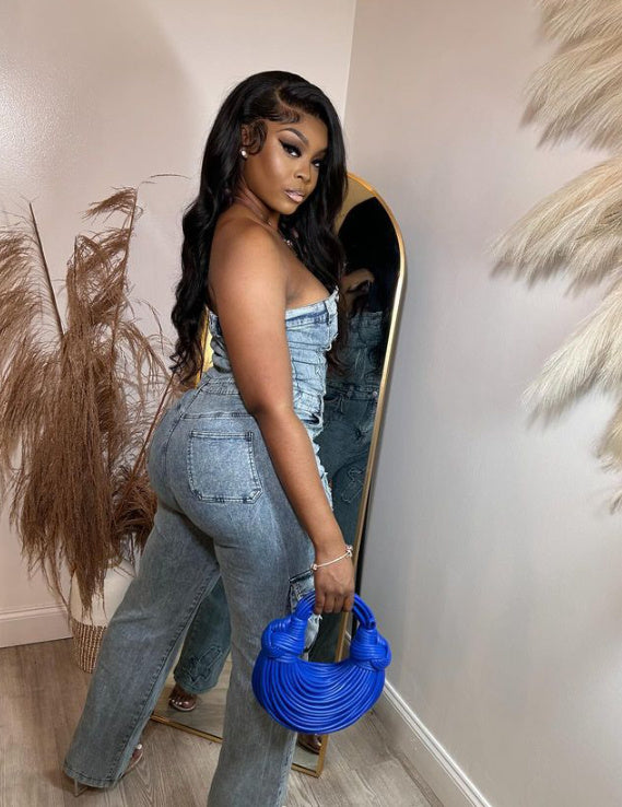 Tube Top Embroidered One-piece Trousers Cross Tube Top Elastic Pants